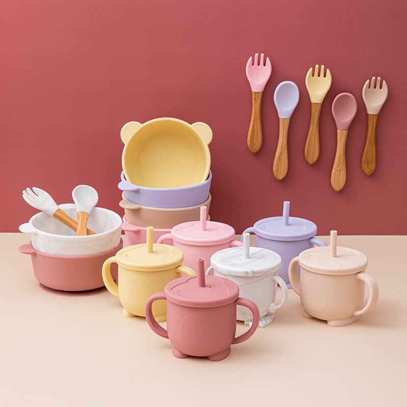 Tasse Pattes en silicone avec double poignées BÉBÉ CAJOLE